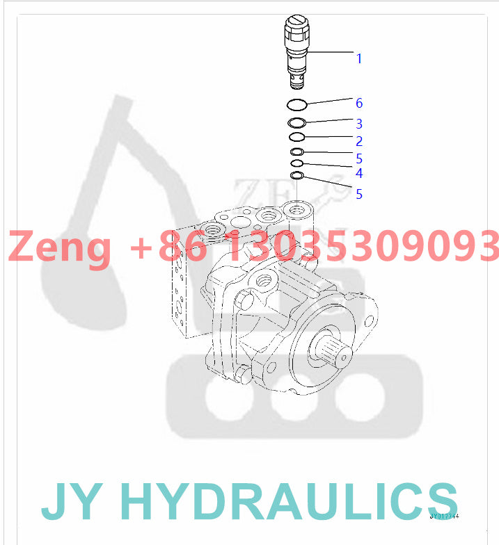 KOMATSU D155AX-6 D155AX-6A D155AX-7 bulldozers 706-7H-01101 hydraulic motor parts