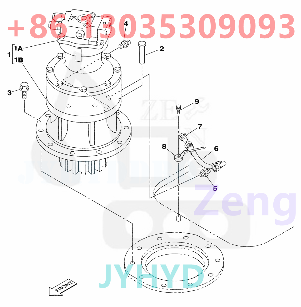 CASE CX130 EXCAVATOR SWING REDUCTION GEAR KNC0081