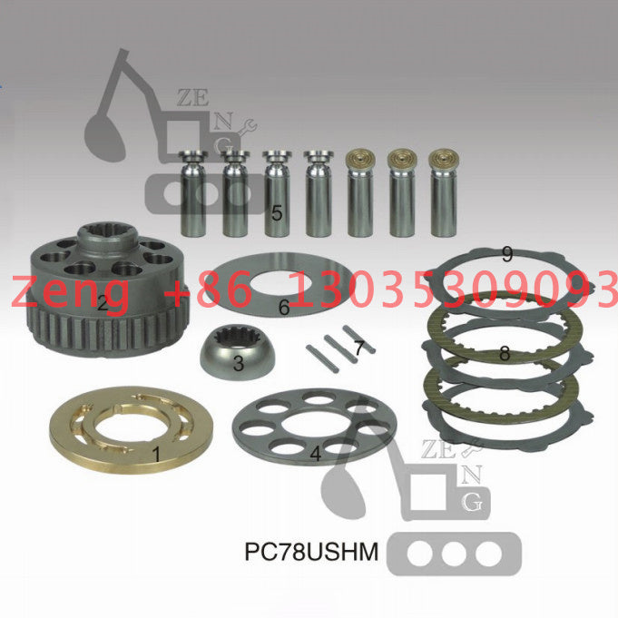 komatsu PC78US-6 hydraulic swing motor rotary group and spare parts
