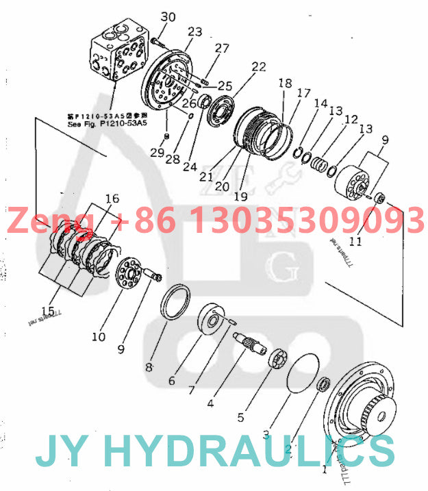 KOMATSU PC30-7 PC30R-7 PC38UU-2 PC38UUM-2 excavator 20S-60-72120 travel motor