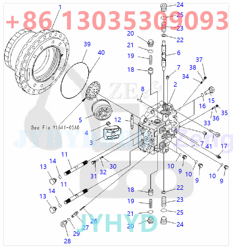 KOMATSU 706-8J-01012 FINAL DRIVE TRVAEL MOTOR PARTS