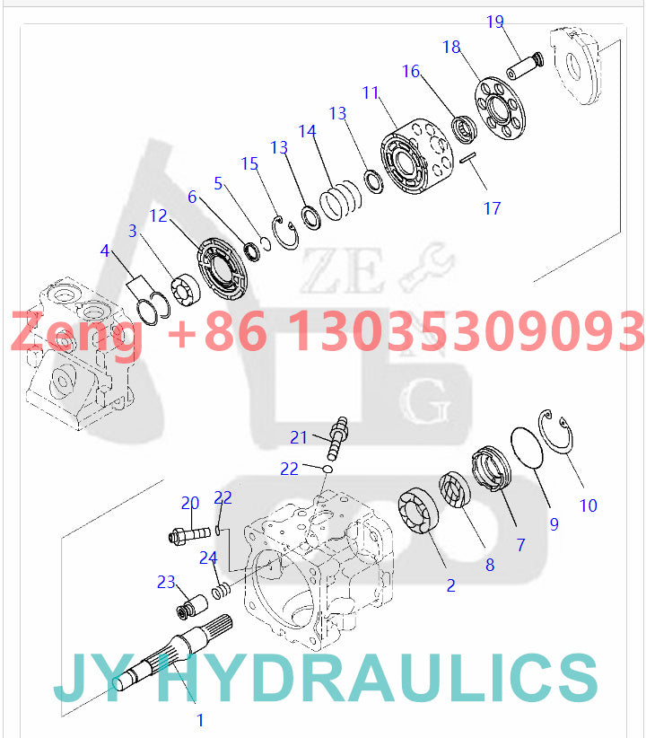 KOMATSU WA380-6 WA430-6 WA450-6 WA470-6 WA470-6A WA480-6 WHEEL LOADER D375A-5 D375A-5E0 BULLDOZERS 708-1S-00940 708-1S-01940 FAN PUMP PARTS