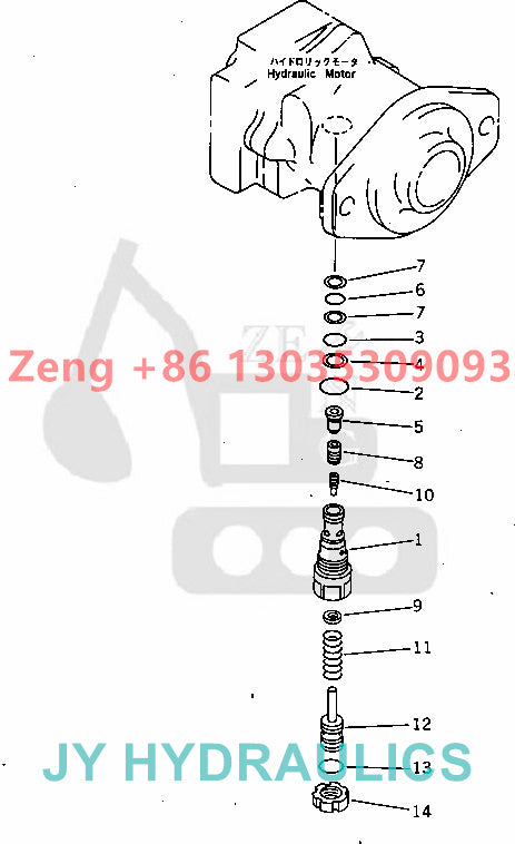 KOMATSU D65EX-12 D65EX-12H D65EX-12-E D65EX-12U D65PX-12 D65PX-12-E D65PX-12U bulldozers HSS MOTOR ROTARY GROUP AND SPARE PARTS