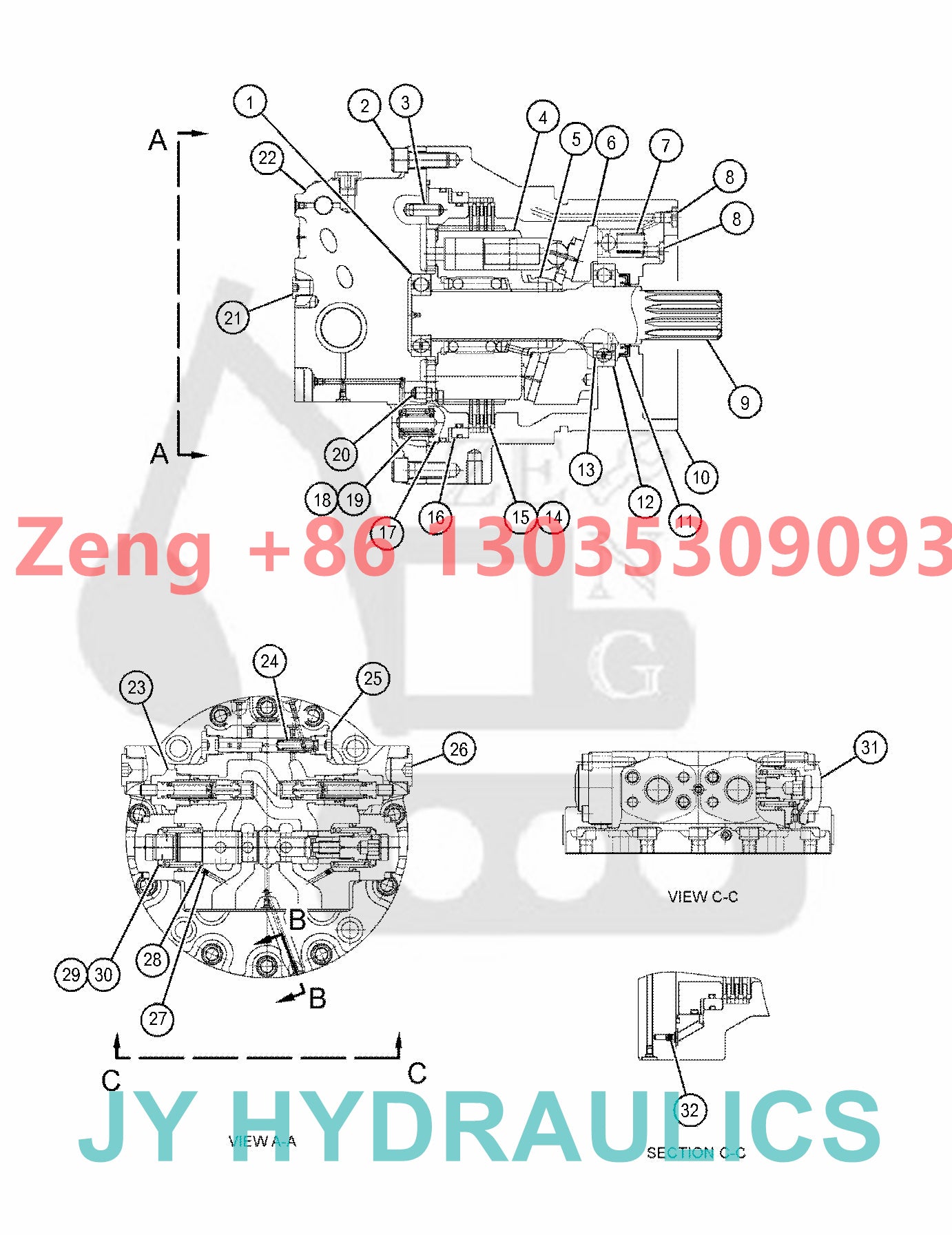Caterpillar CAT336 CAT336FLXE CAT336GC CAT336F CAT340 CAT340F excavator 568-9405 568-9802 574-3203 511-0315 travel motor parts