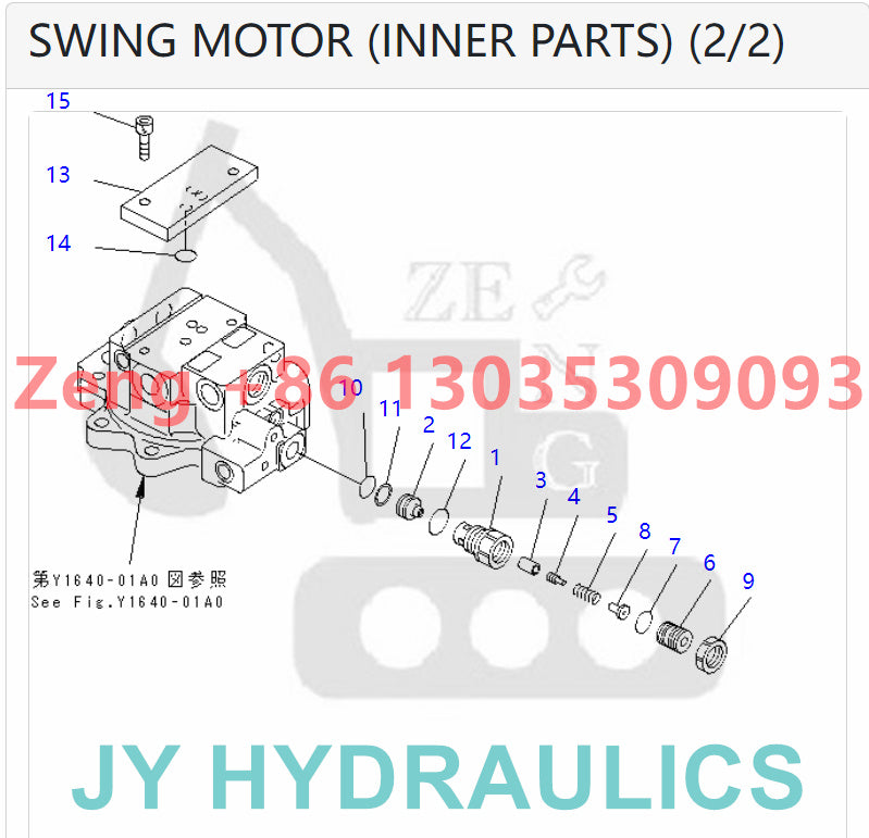 KOMATSU PC35MR-1 PC35MRX-1A excavator 708-7R-00141 708-7R-00240 hydraulic pump rotary group and spare parts