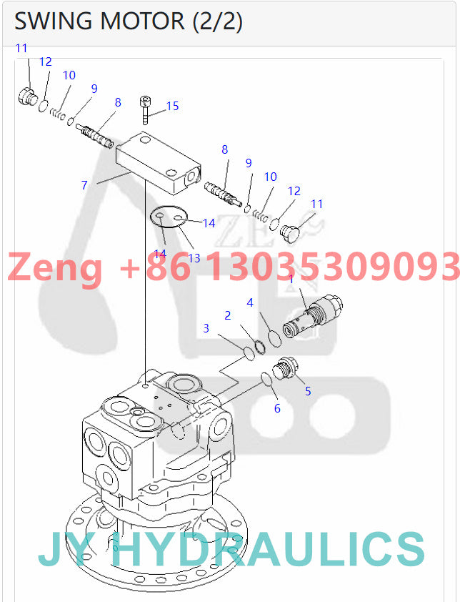 KOMATSU 706-73-01181 706-73-03511 SWING MOTOR ROTARY GROUP