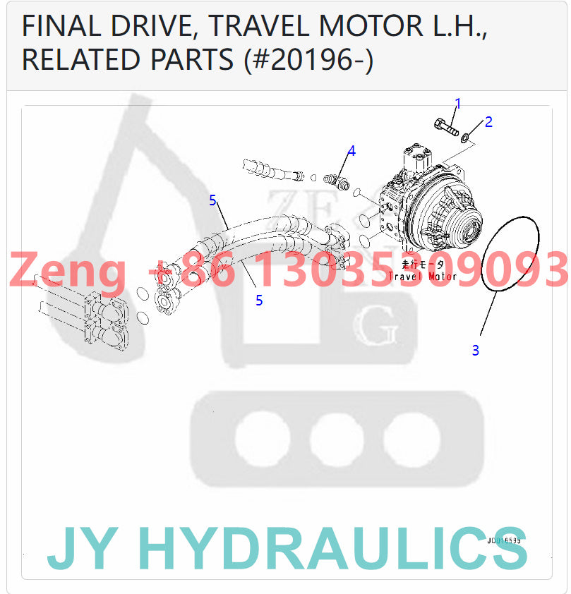 KOMATSU PC2000-8 EXCAVATOR 706-7L-01110 TRAVEL MOTOR ROTARY GROUP AND SPARE PARTS