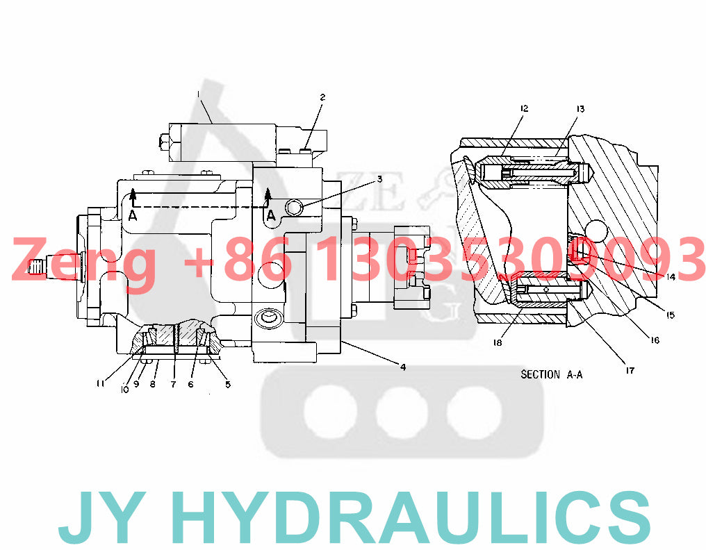CATERPILLAR CAT120G MOTOR GRADER 9T-1416 HYDRAULIC PISTON PUMP PARTS