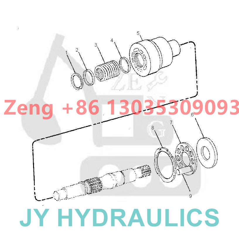CATERPILLAR CAT120G MOTOR GRADER 9T-1416 HYDRAULIC PISTON PUMP PARTS