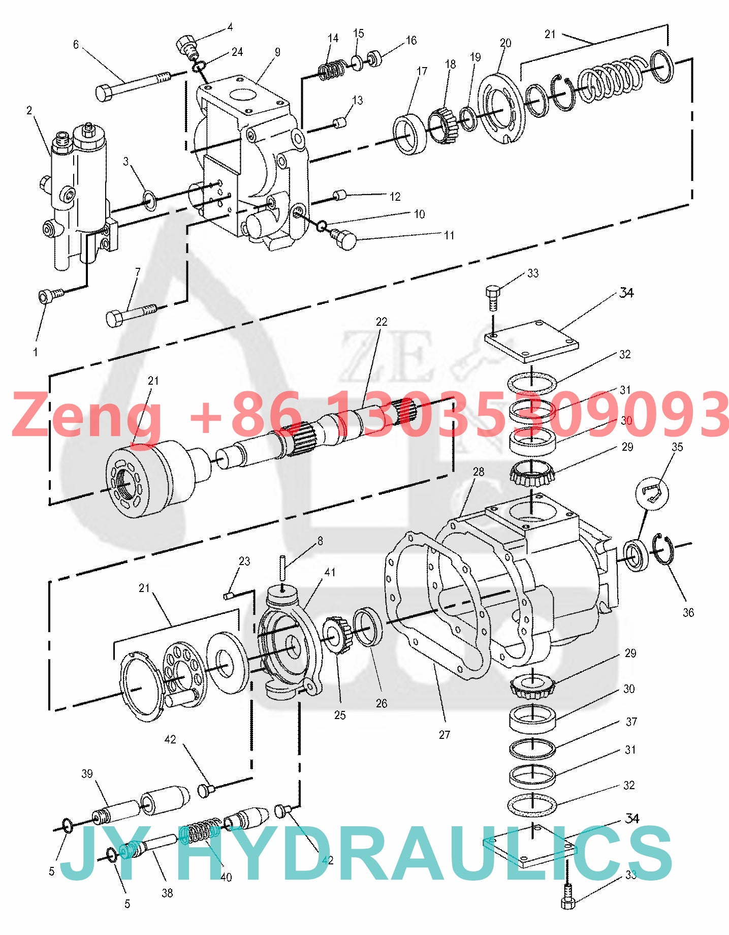 CATERPILLAR CAT120G MOTOR GRADER 6E-1278 HYDRAULIC PISTON PUMP ROTARY GROUP