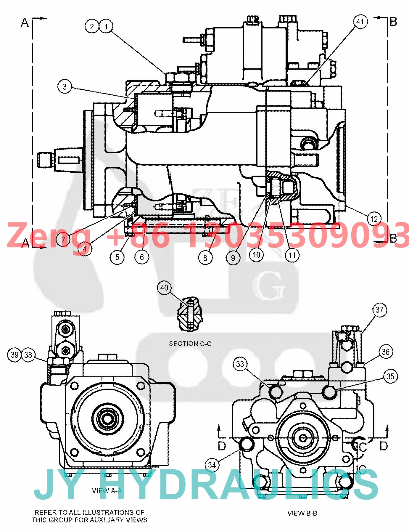 CATERPILLAR CAT12G CAT140G MOTOR GRADER 124-3027 HYDRAULIC PISTON PUMP PARTS
