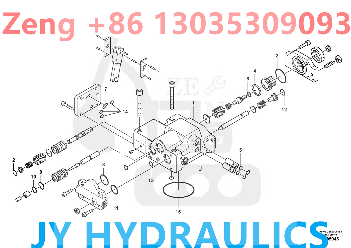 VOLVO EC460C EC480D EC480DHR PL4809D EXCAVATOR VOE14595548 VOE14625693 HYDRAULIC PUMP PARTS