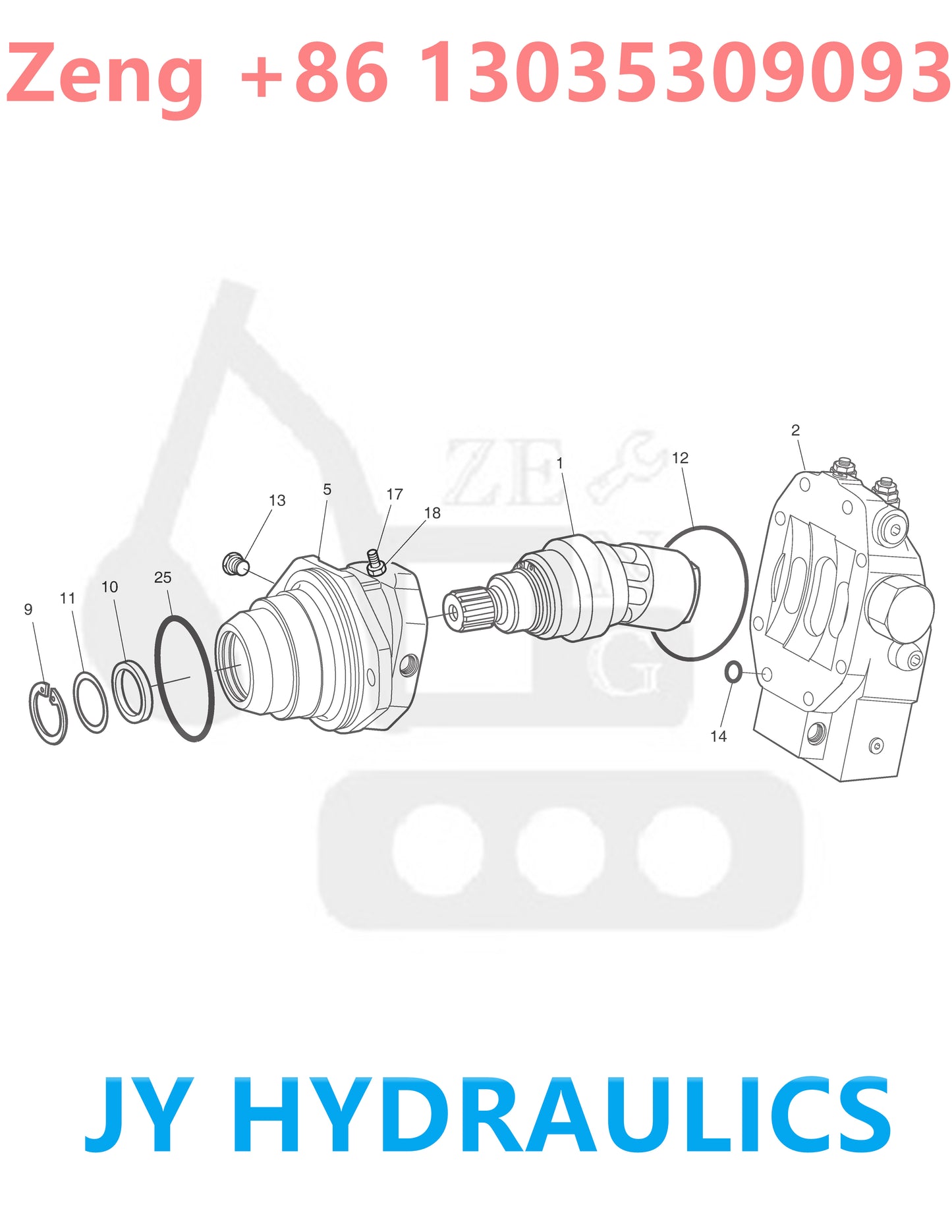 DOOSAN DX480LC DX520LC DX520LCA SOLAR 450LC-V SOLAR 470LC-V SOLAR 500LC-V EXCAVATOR 2401-6292A TRAVEL MOTOR ROTARY GROUP