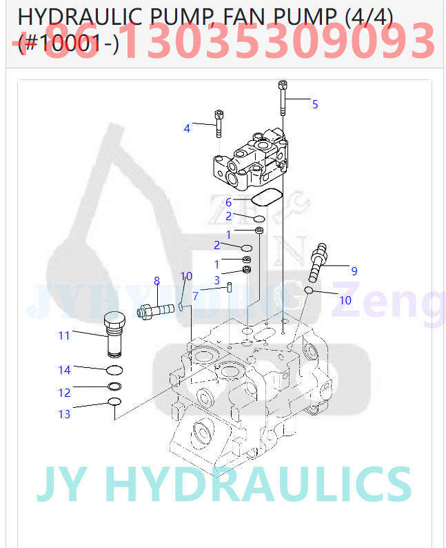 KOMATSU WA500-7 LOADER HYDRAULIC PUMP FAN PUMP PARTS