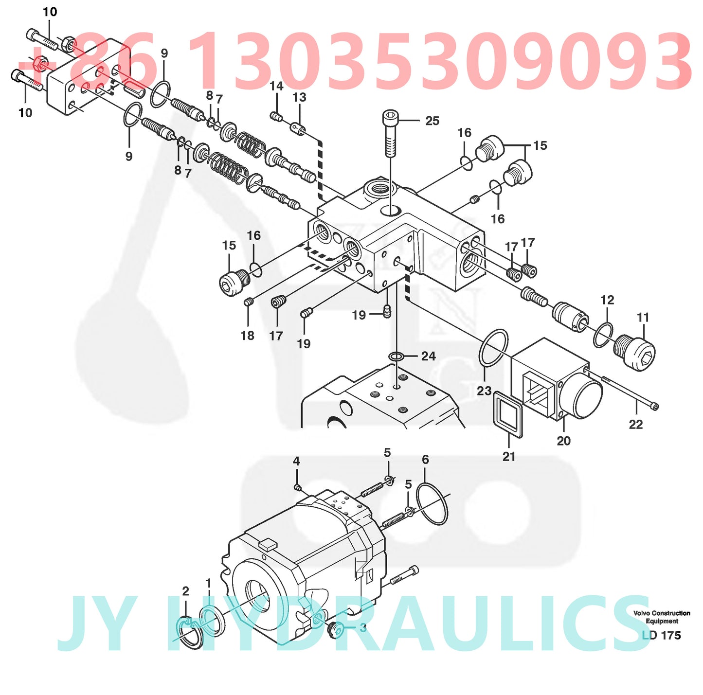 VOLVO EW160 WHEEL EXCAVATOR VOE14370950 HYDRAULIC PUMP PARTS