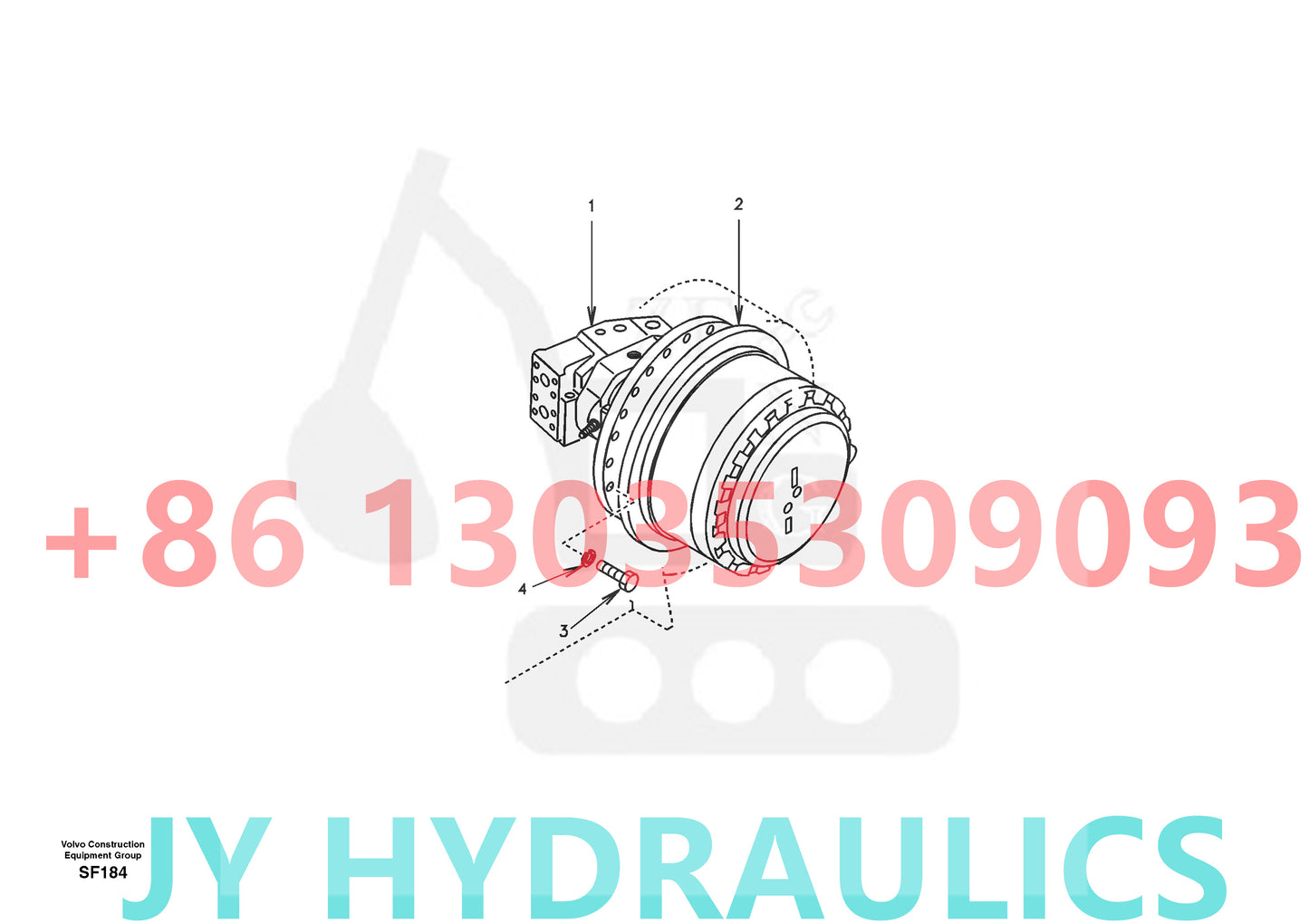 VOLVO EC460 EC460B EC480D FB2800C FBR2800C EXCAVATOR VOE14569653 TRAVEL MOTOR ROTARY GROUP