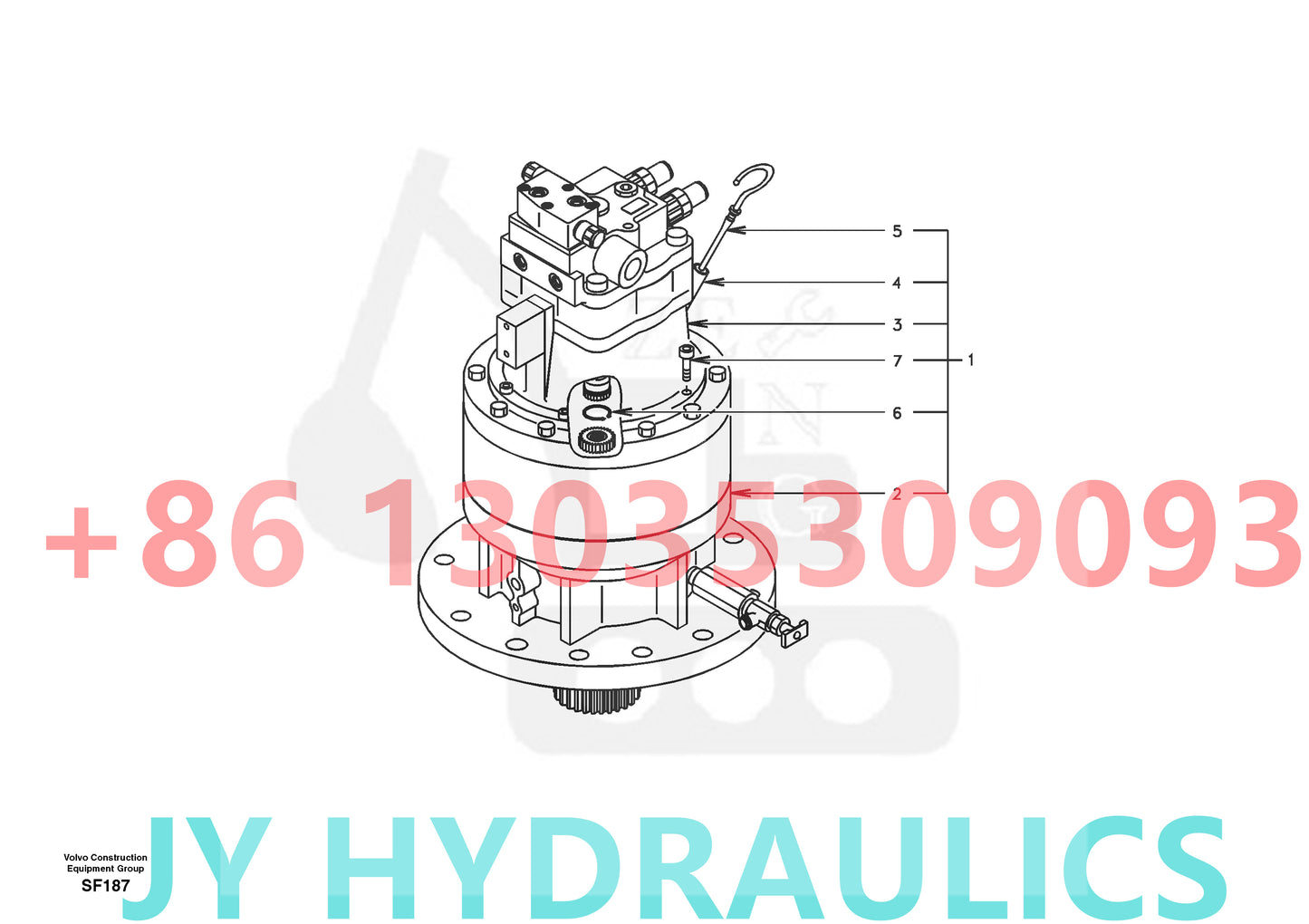 VOLVO EC460 EXCAVATOR SA1142-07410 SA7118-30030 SWING MOTOR ROTARY GROUP AND SPARE PARTS