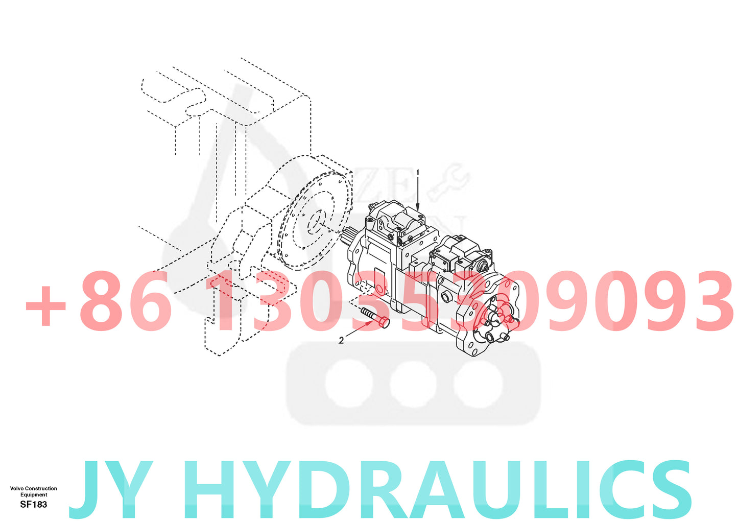 VOLVO EC460 EXCAVATOR SA1142-06230 HYDRAULIC PUMP ROTARY GROUP AND SPARE PARTS