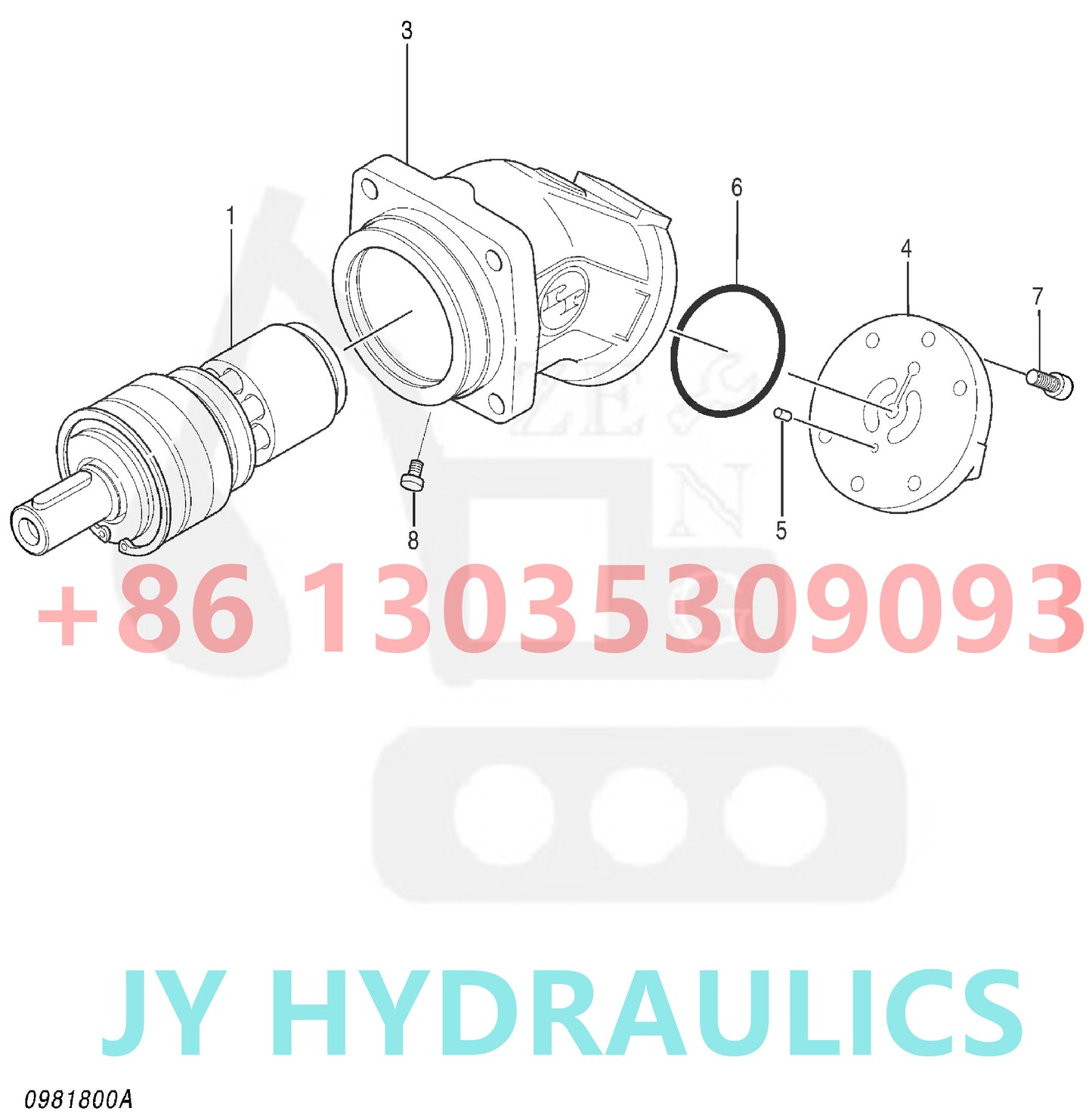 HITACHI ZX670LC-5G EXCAVATOR 4643192 FAN MOTOR