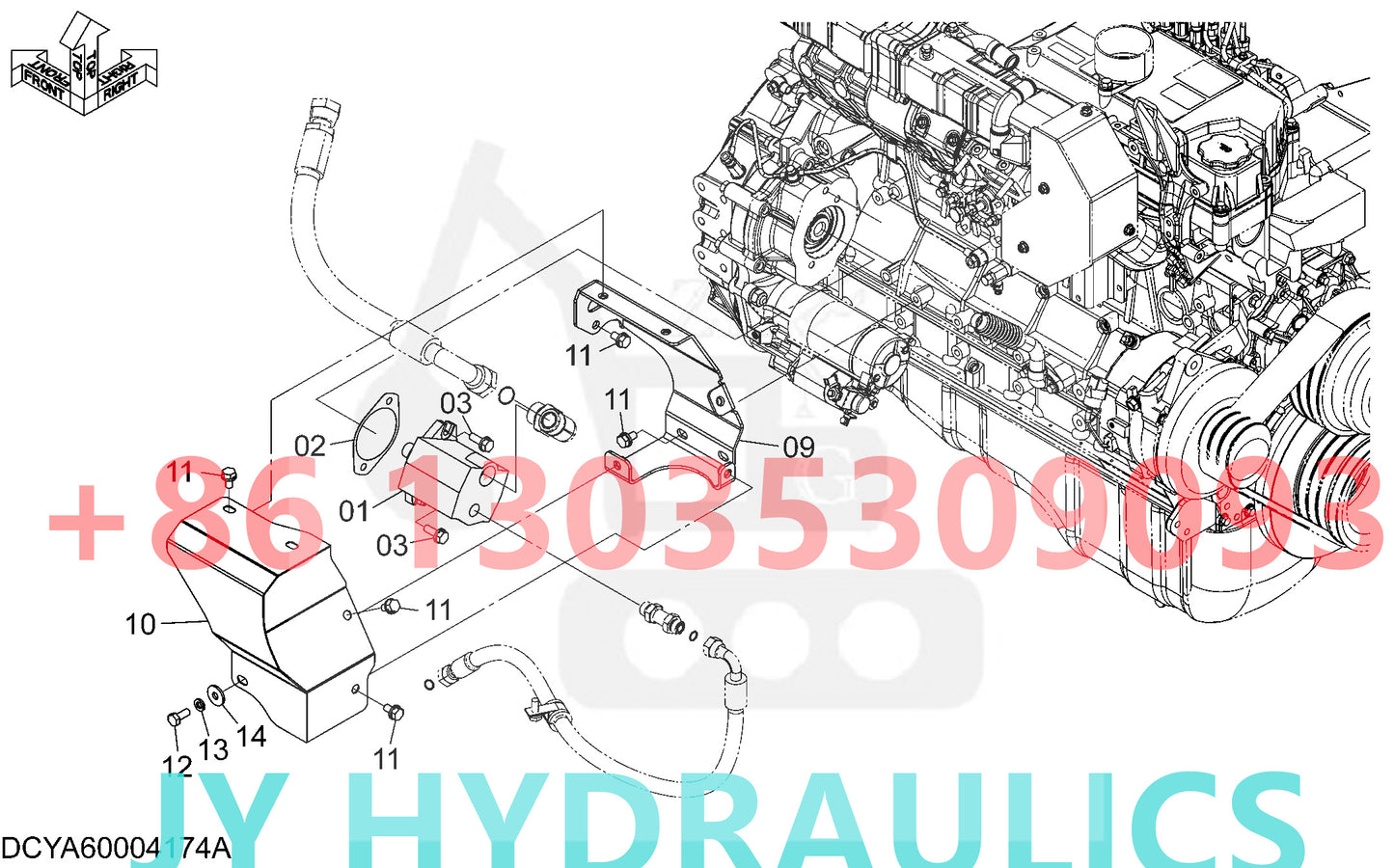 HITACHI ZW220 ZW220-HCMF ZW250 ZW250-HCMF ZW310 ZW310-A ZW310-HCMF WHEEL LOADER 263G2-12291 263G2-44721 FAN MOTOR ROTARY GROUP