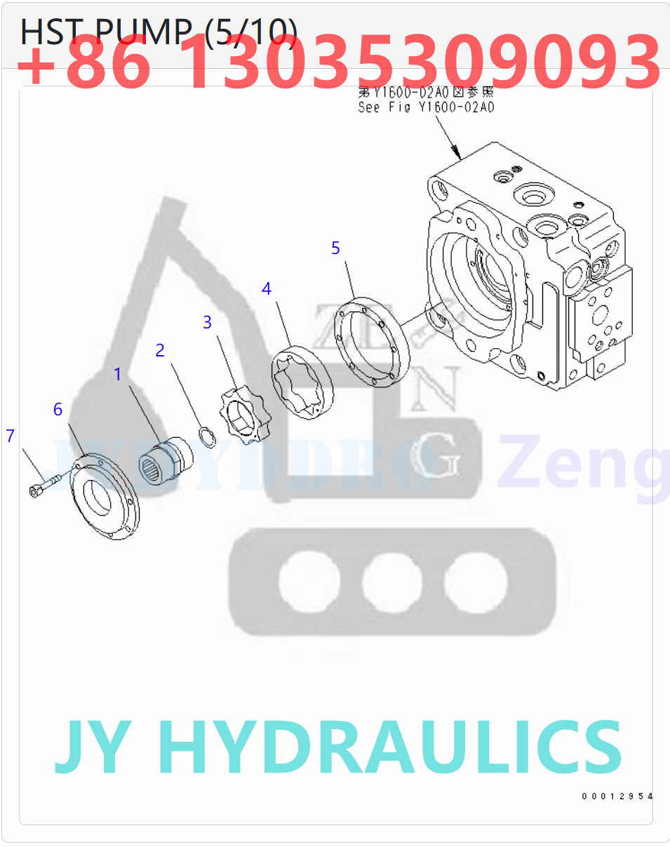 KOMATSU 720-1L-00010 720-1L-01010 HST PUMP PARTS