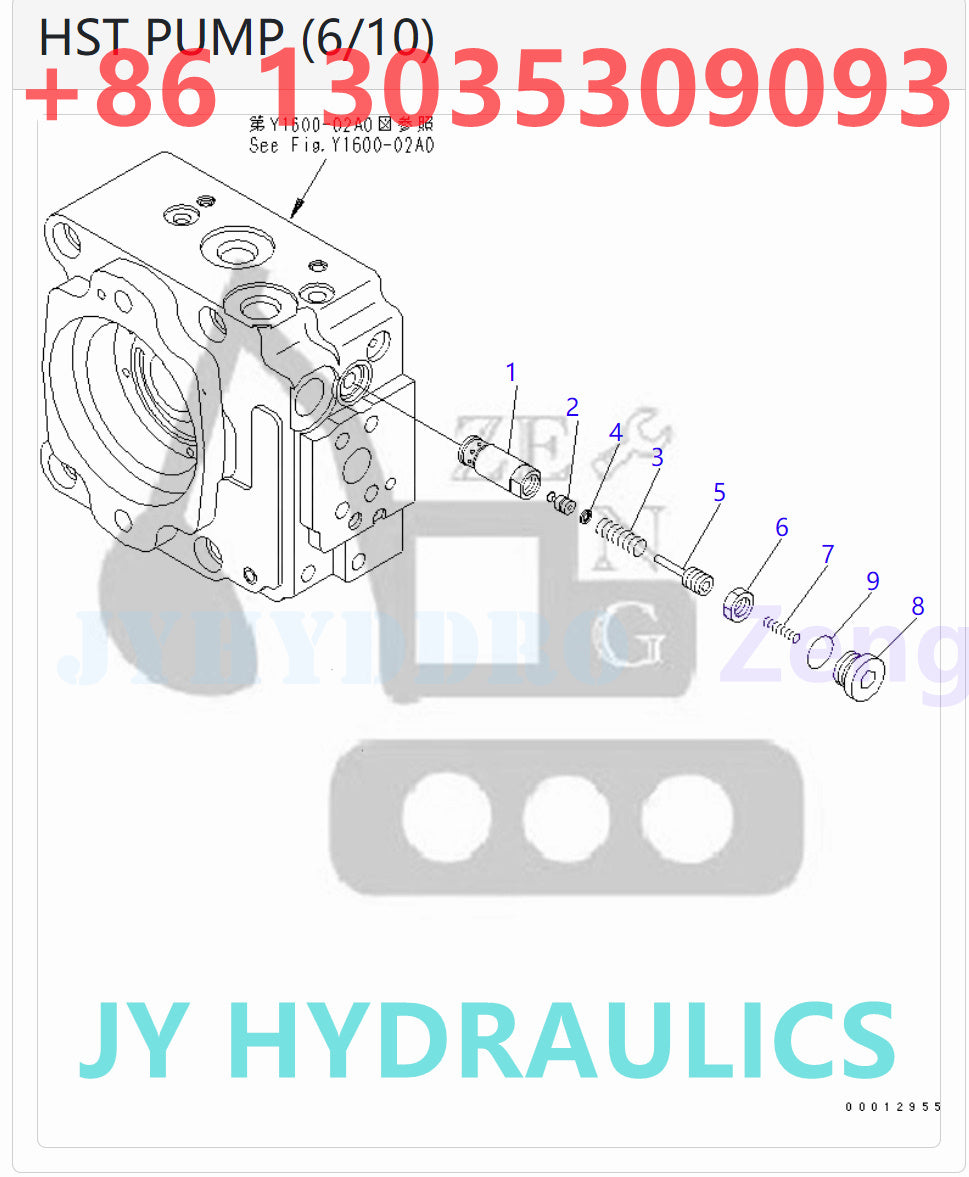 KOMATSU 720-1L-00010 720-1L-01010 HST PUMP PARTS