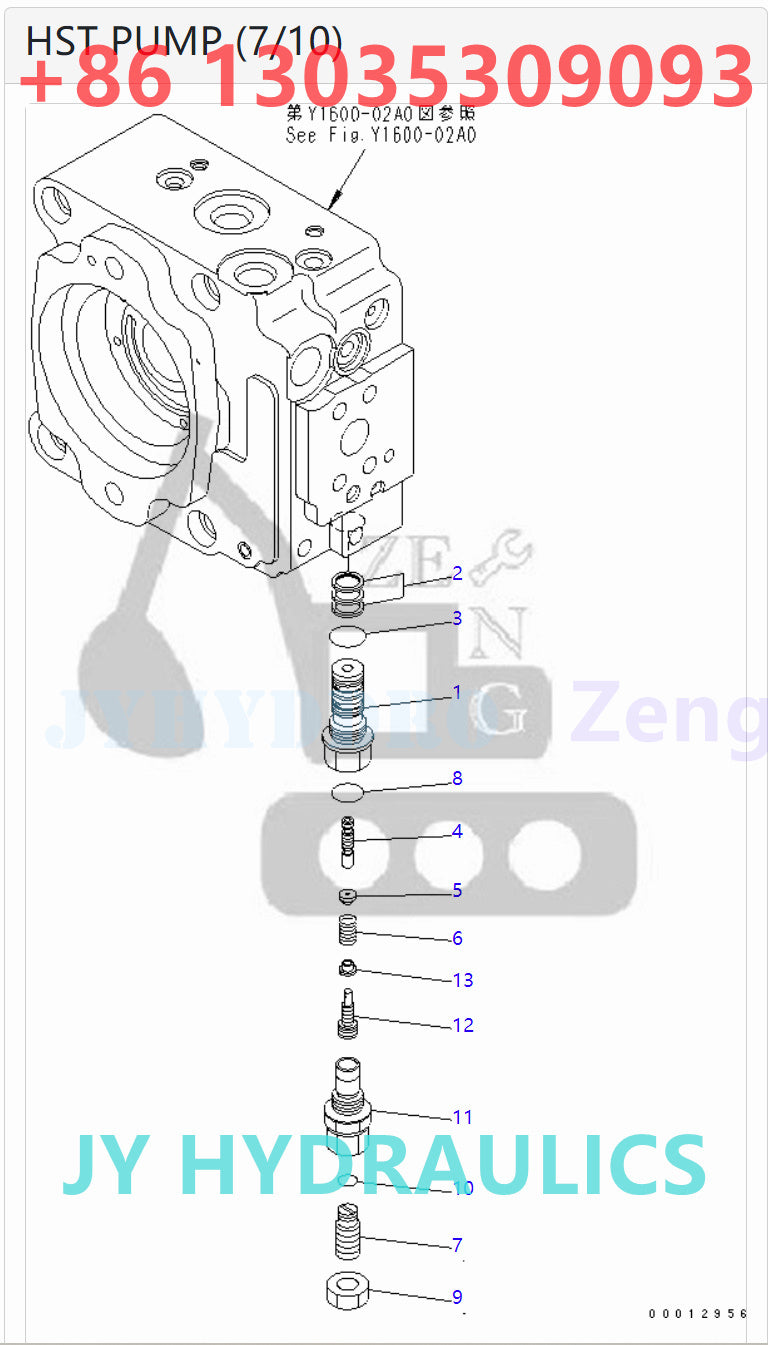 KOMATSU 720-1L-00010 720-1L-01010 HST PUMP PARTS