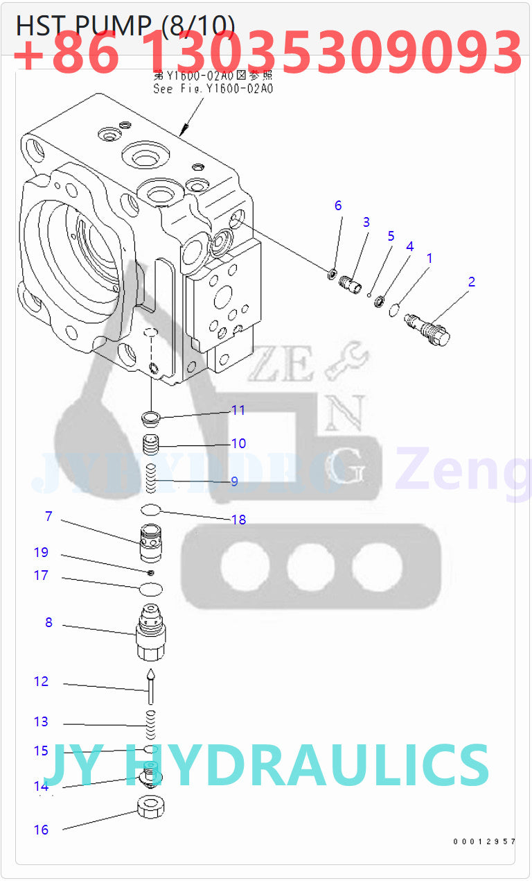 KOMATSU 720-1L-00010 720-1L-01010 HST PUMP PARTS