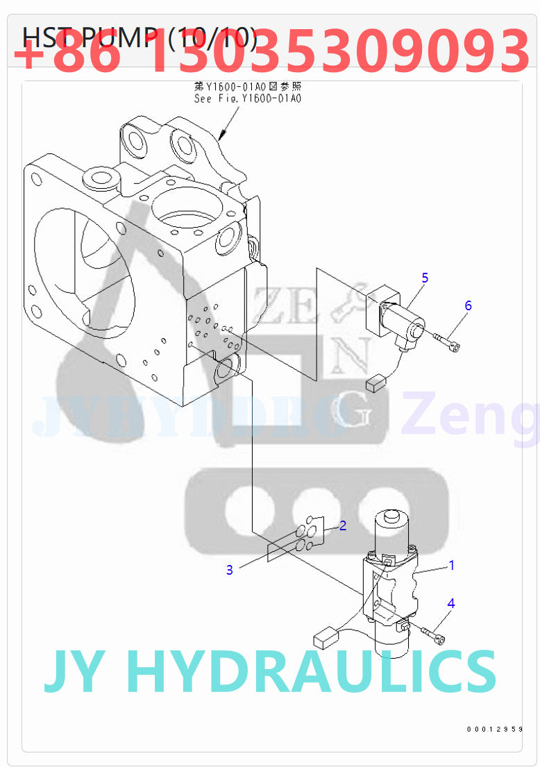KOMATSU 720-1L-00010 720-1L-01010 HST PUMP PARTS