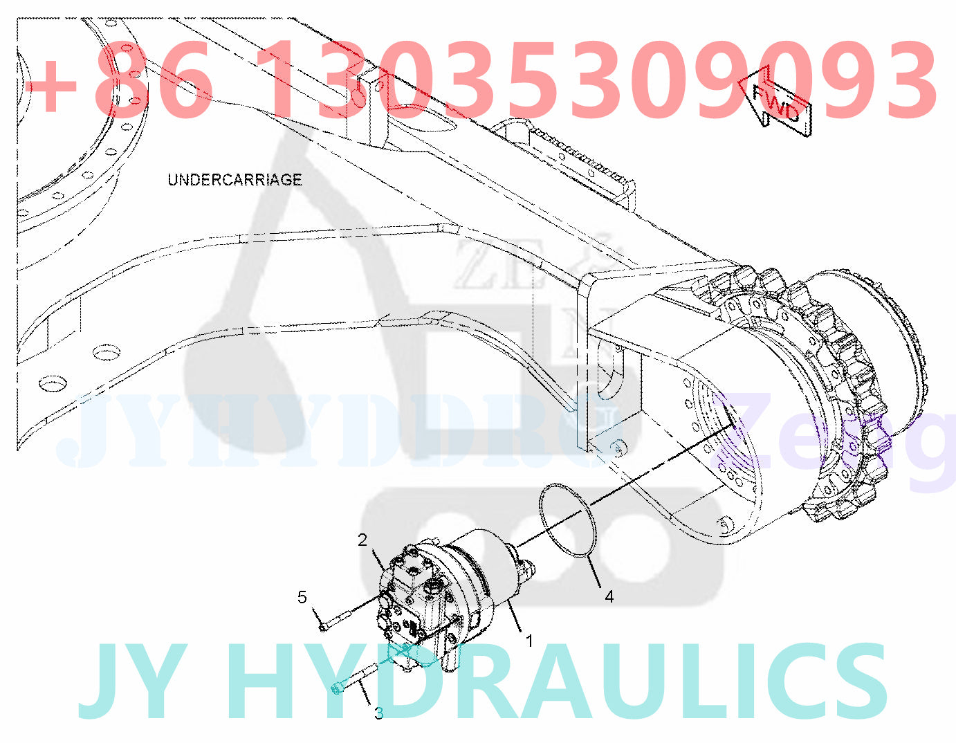 CATERPILLAR CAT323D2 EXCAVATOR 209-5992 334-9986 507-6558 507-6561 FINAL DRIVE TRAVEL MOTOR GP MTG PARTS