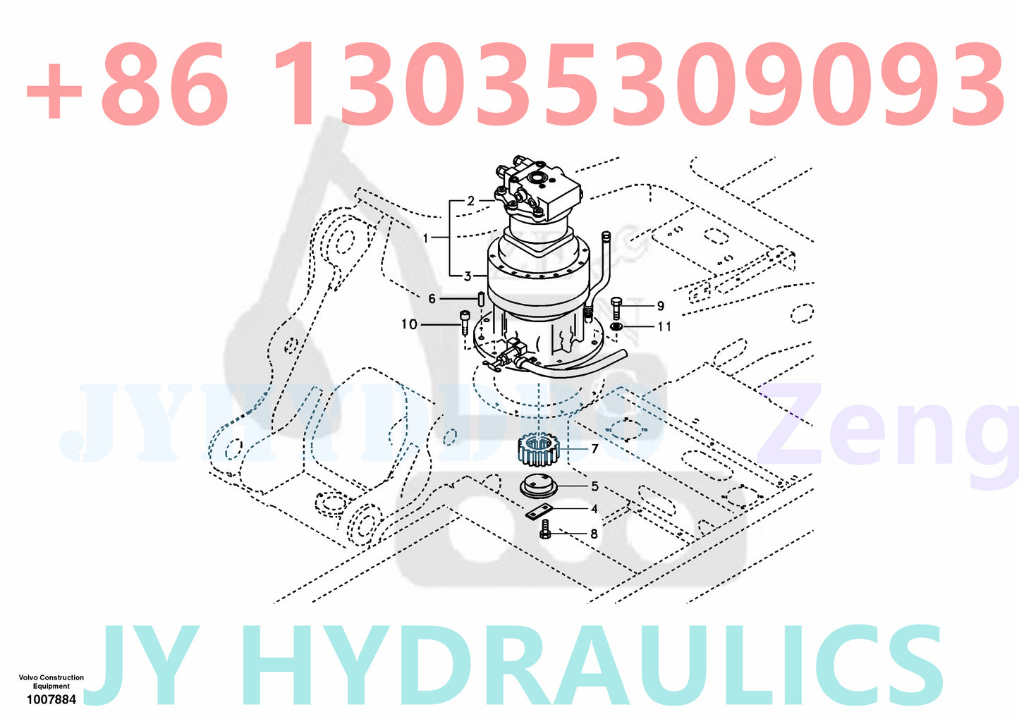 VOLVO EC330B EC360B EXCAVATOR VOE14509428 VOE14512786 SA8230-01090 HEAVY SWING MOTOR ROTARY GROUP