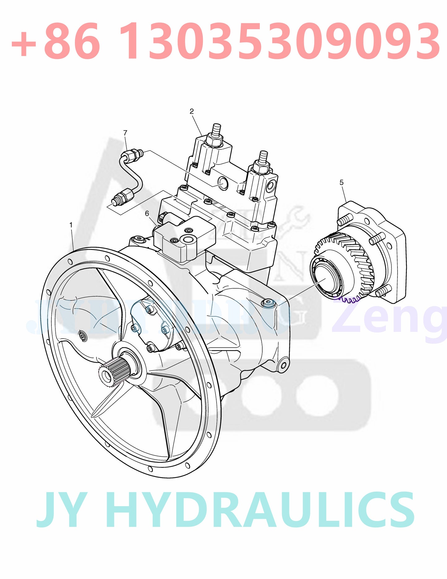 DOOSAN DX210W WHEEL EXCAVATOR 400914-00104 400914-00104A K1003934B MAIN PUMP ROTARY GROUP AND SPARE PARTS