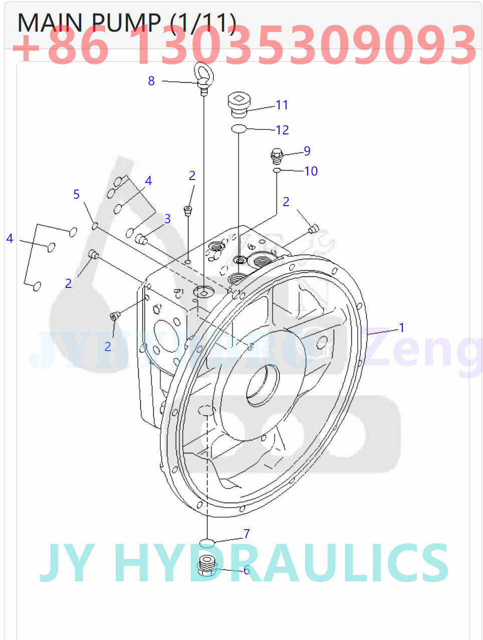 KOMATSU PC210-8K PC210LC-8K PC210NLC-8K PC230NHD-8K EXCAVATOR 708-2L-00700 708-2L-00701 708-2L-01700 708-2L-01701 PUMP ASSEMBLY ROTARY GROUP AND SPARE PARTS