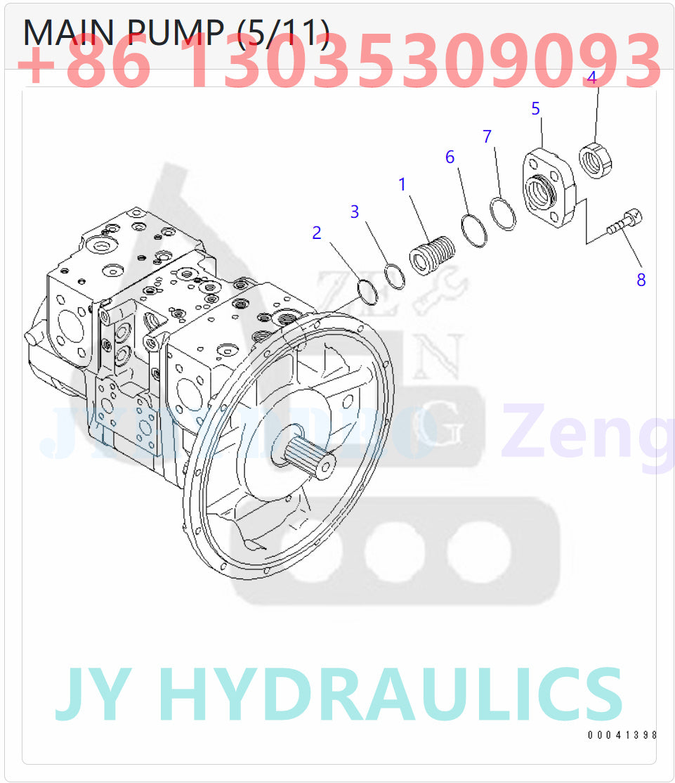 KOMATSU PC210-8K PC210LC-8K PC210NLC-8K PC230NHD-8K EXCAVATOR 708-2L-00700 708-2L-00701 708-2L-01700 708-2L-01701 PUMP ASSEMBLY ROTARY GROUP AND SPARE PARTS