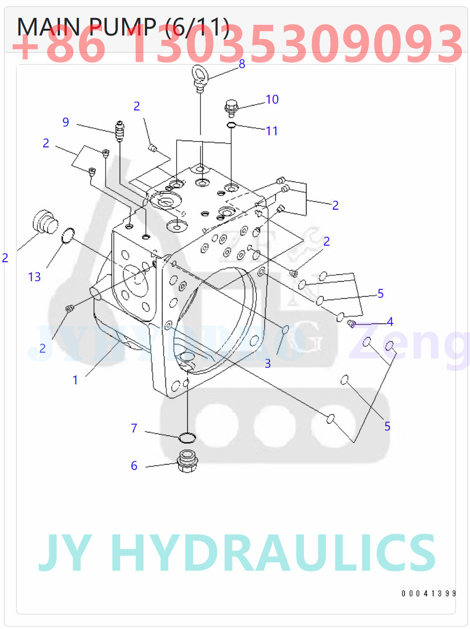 KOMATSU PC210-8K PC210LC-8K PC210NLC-8K PC230NHD-8K EXCAVATOR 708-2L-00700 708-2L-00701 708-2L-01700 708-2L-01701 PUMP ASSEMBLY ROTARY GROUP AND SPARE PARTS