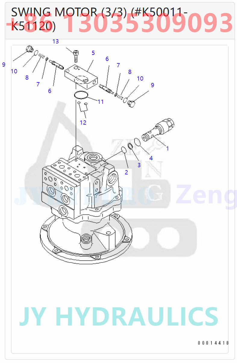 KOMATSU PC200-7 PC200-8 PC200LC-7 PC200LC-8 PC210-8K PC210LC-8K PC210NLC-8K PC220-7 PC220-8 PC220LC-7 PC220LC-8 PC230NHD-8K PC270-7 PC270-8PC270LC-8-W1 PC290LC-8K PC290NLC-8K EXCAVATOR 706-7G-01041 706-7G-03041 PUMP ASSEMBLY ROTARY GROUP AND SPARE PARTS