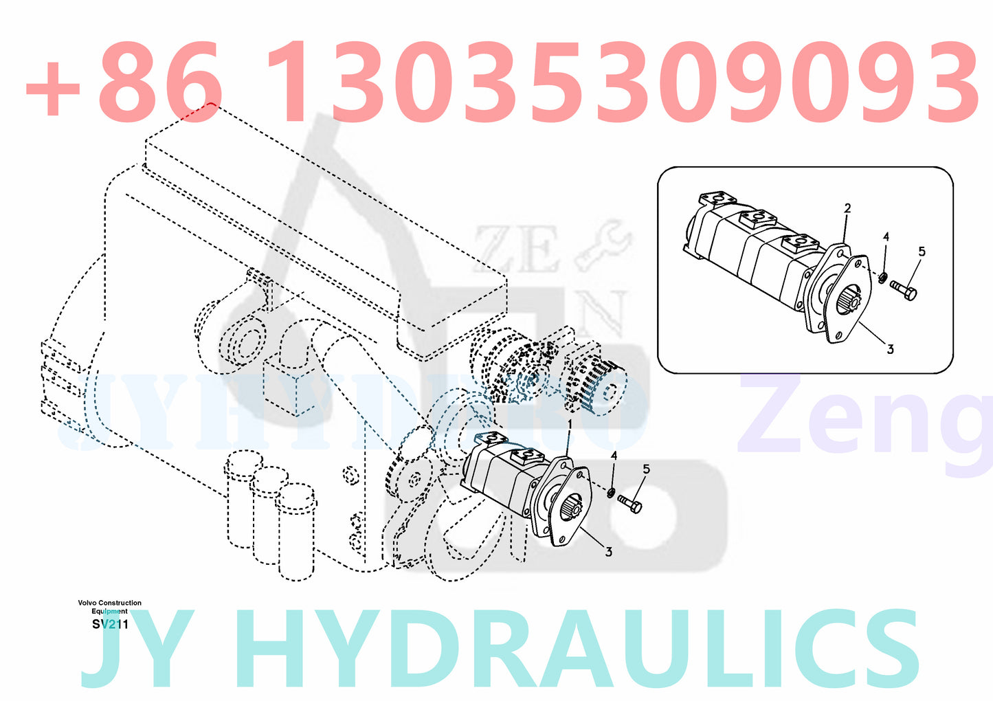 VOLVO EC330B EC360B EC460B EXCAVATOR VOE14509153 VOE145255453 VOE14520055 VOE14525548 HEAVY GEAR PUMP