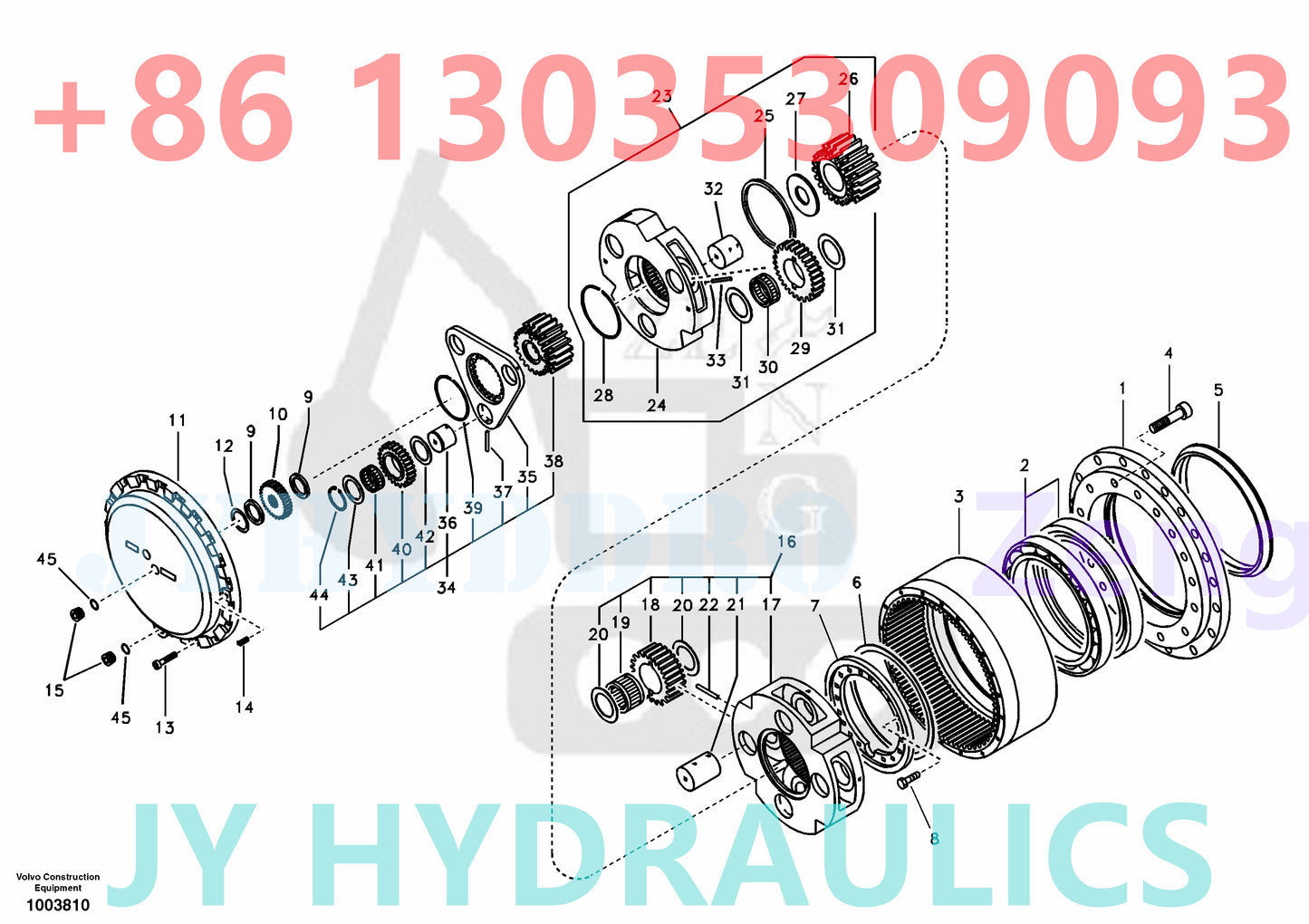 VOLVO EC360B Excavator Travel gearbox None 8277279 SN -10210