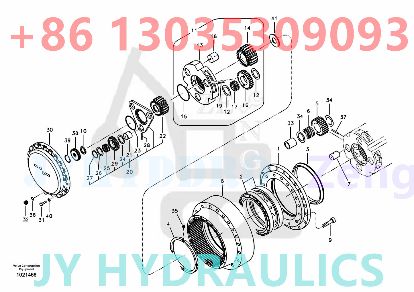 VOLVO EC360B Excavator Travel gearbox None 8277279 SN 10211