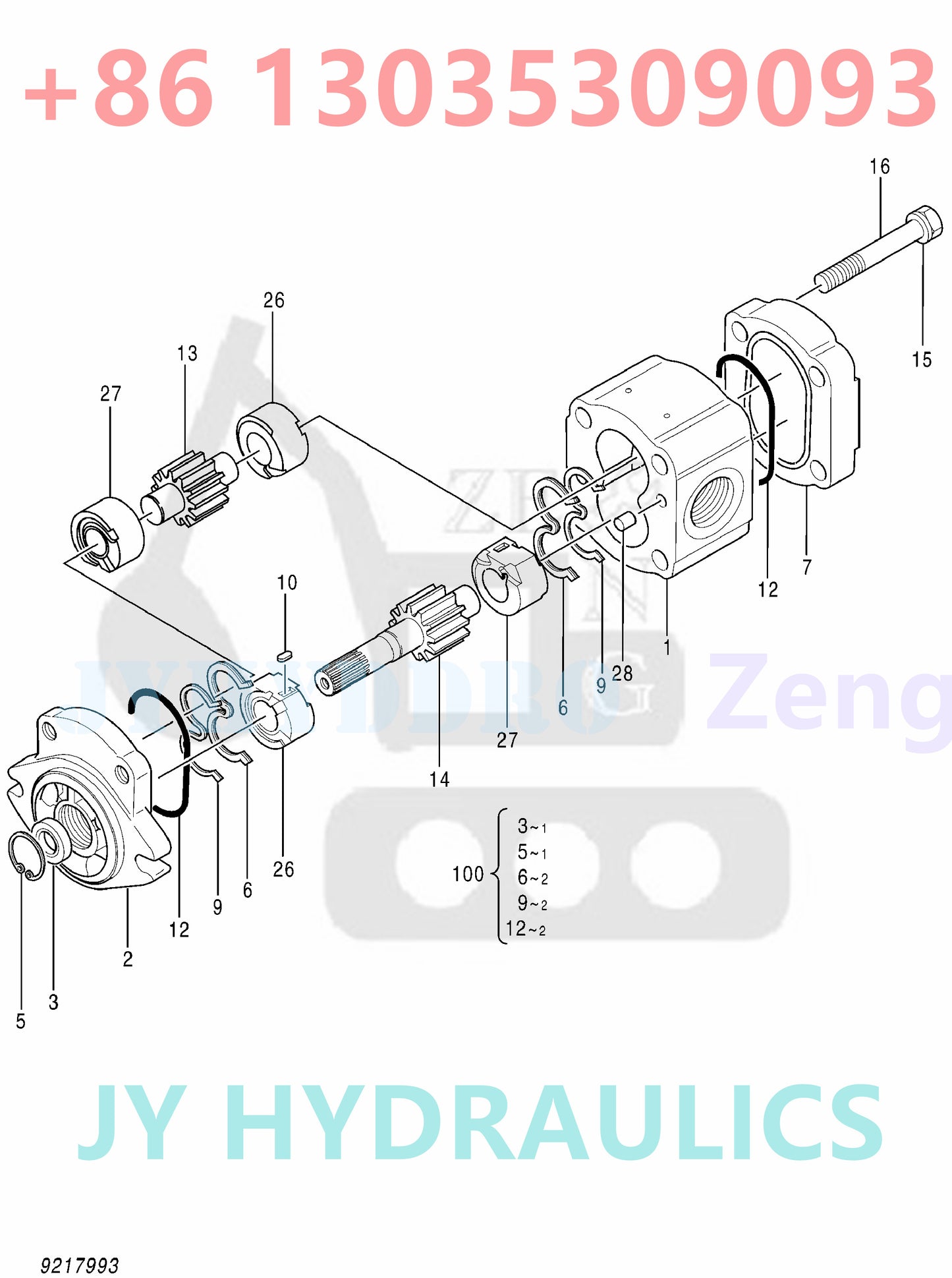 HITACHI EX1200-6 ZX650LC-3 ZX670LCH-3 ZX670LCR-3 ZX850-3 ZX850-3F ZX850LC-3-DH ZX870H-3 ZX870H-3F ZX870H-3-HCMC ZX870R-3 ZX870R-3F EXCAVATOR 4635645 HYDRAULIC PISTON PUMP ROTARY GROUP AND SPARE PARTS