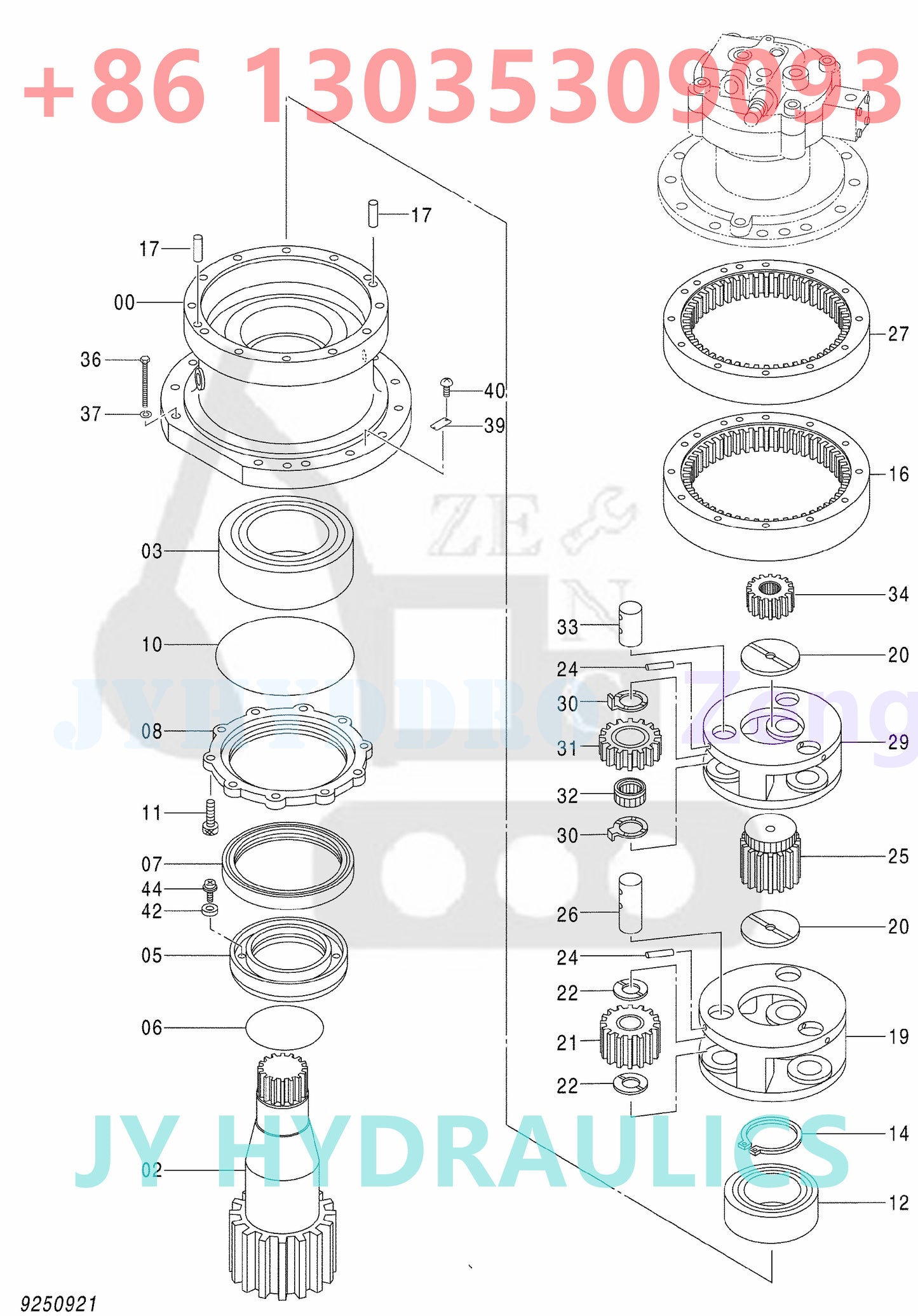 HITACHI ZX850-3 EXCAVATOR T.MISSION (SWING) Hitachi HOP online