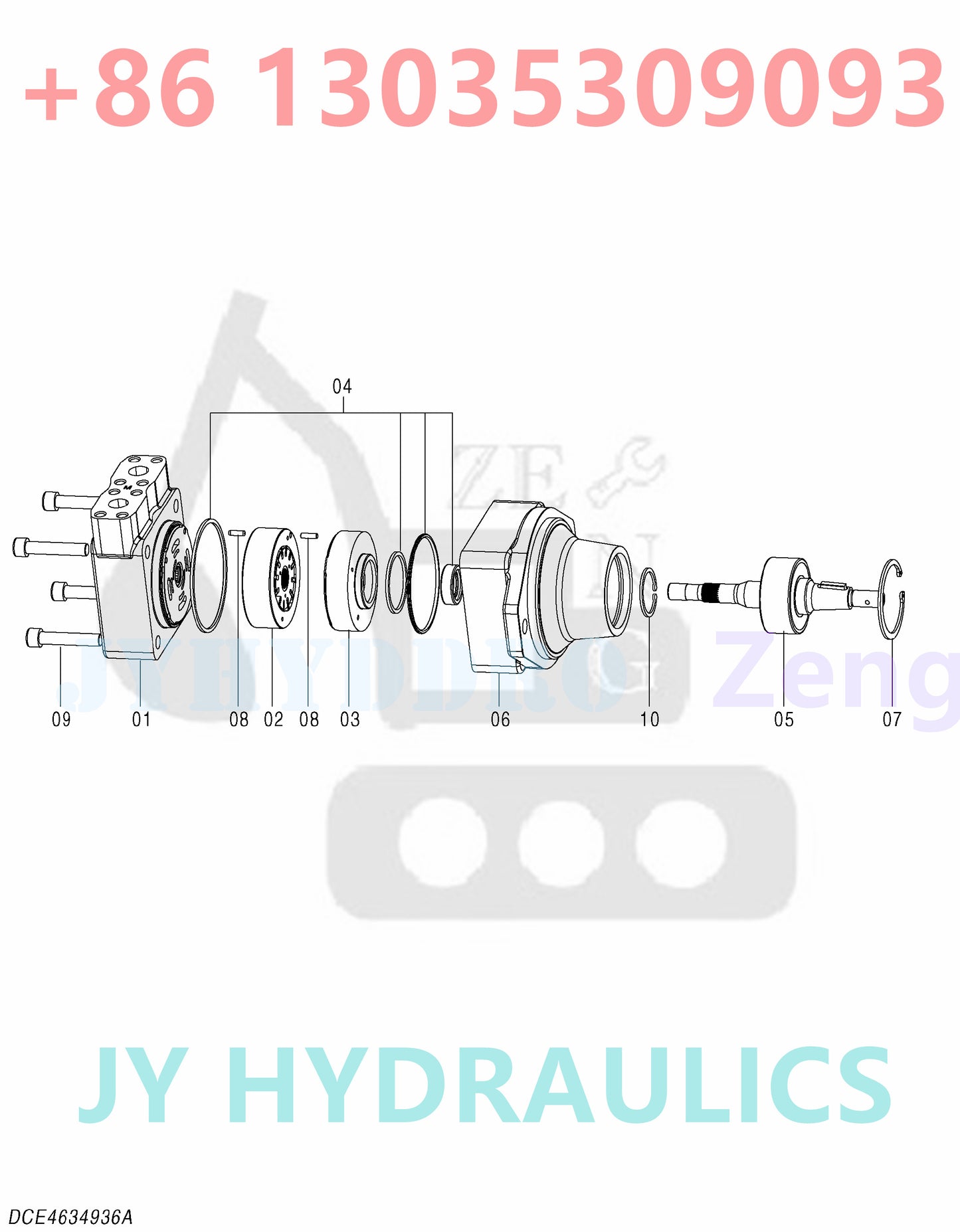 HITACHI 4634936 HYDRAULIC OIL MOTOR