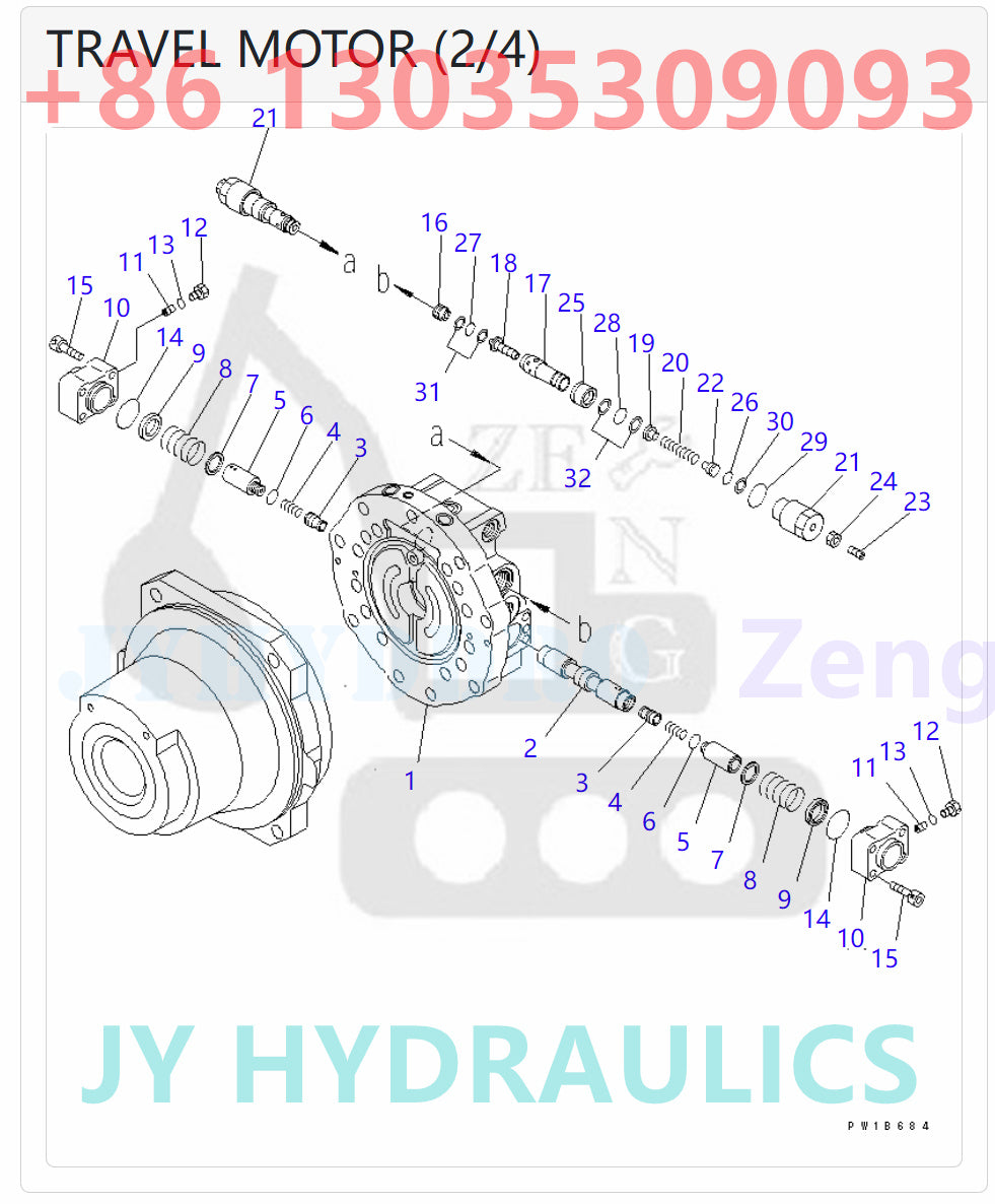 KOMATSU PC800-8 PC800-8E0 PC800SE-8E0 EXCAVATOR 209-60-75101 TRAVEL MOTOR ROTARY GROUP AND SPARE PARTS