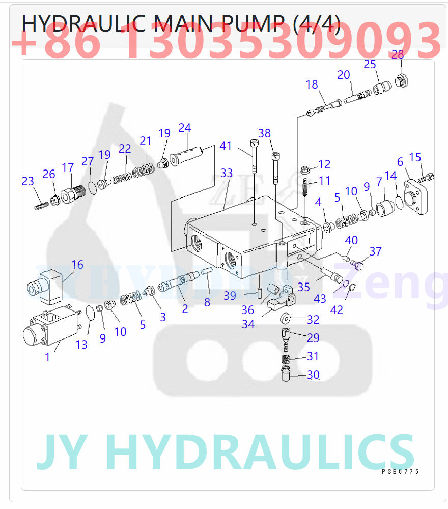 KOMATSU PW150ES-6K PW170ES-6K PW170ES-6K-KA EXCAVATOR 20G-60-K1600 2015308 6975690 MAIN PUMP ASSY ROTARY GROUP AND SPARE PARTS