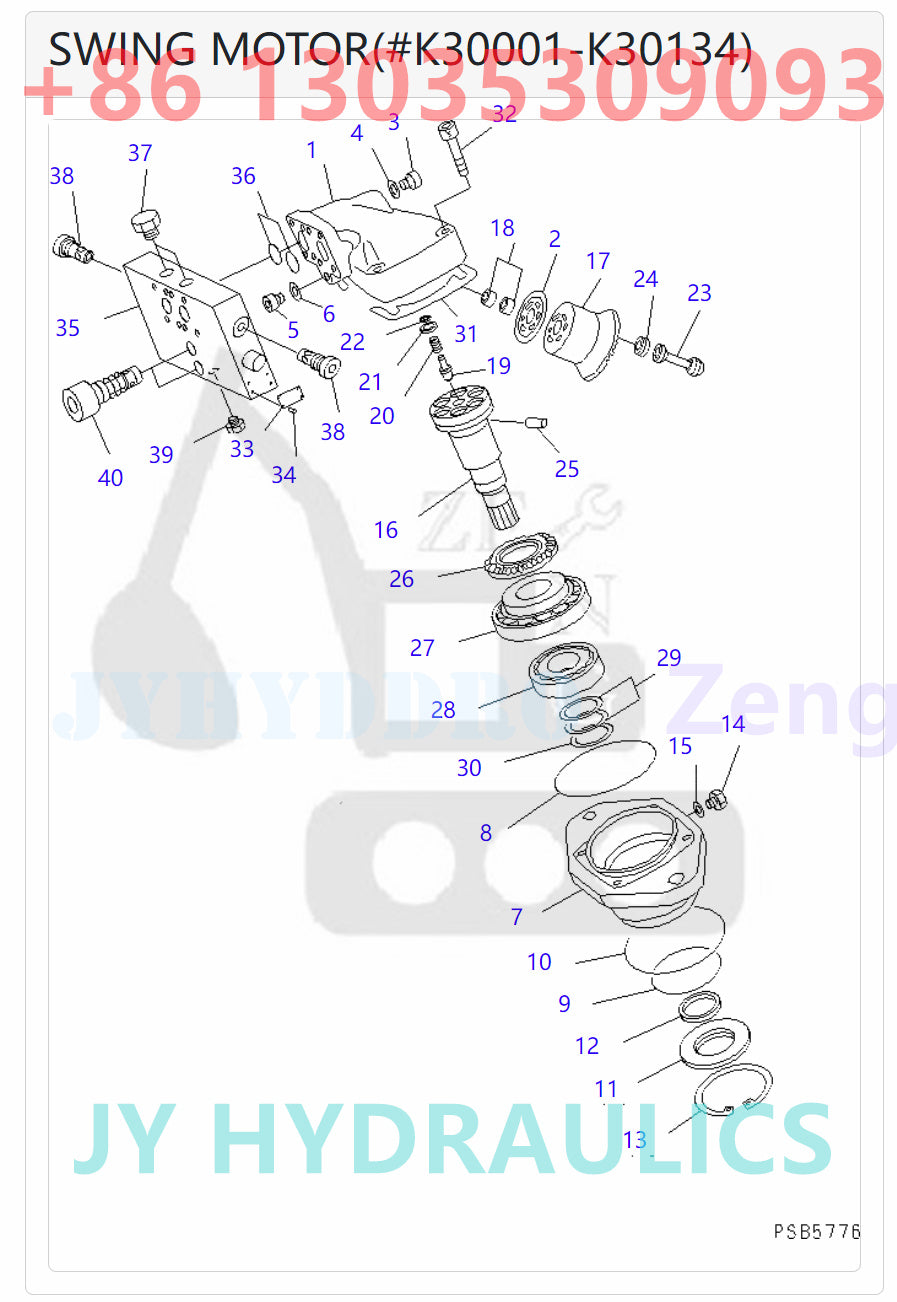 KOMATSU PC150-6K PC150LC-6K PC160-6K PC180LC-6K PC180NLC-6K PC200EL-6K PC200EN-6K PW150ES-6K PW170ES-6K PW170ES-6K-KA EXCAVATOR 21P-60-K1181 SWING MOTOR ROTARY GROUP