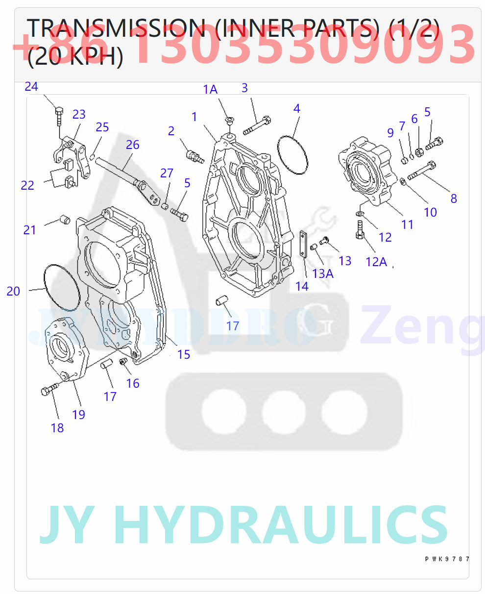 KOMATSU PW150ES-6 EXCAVATOR TRANSMISSION (MOUNT) (20 KPH)