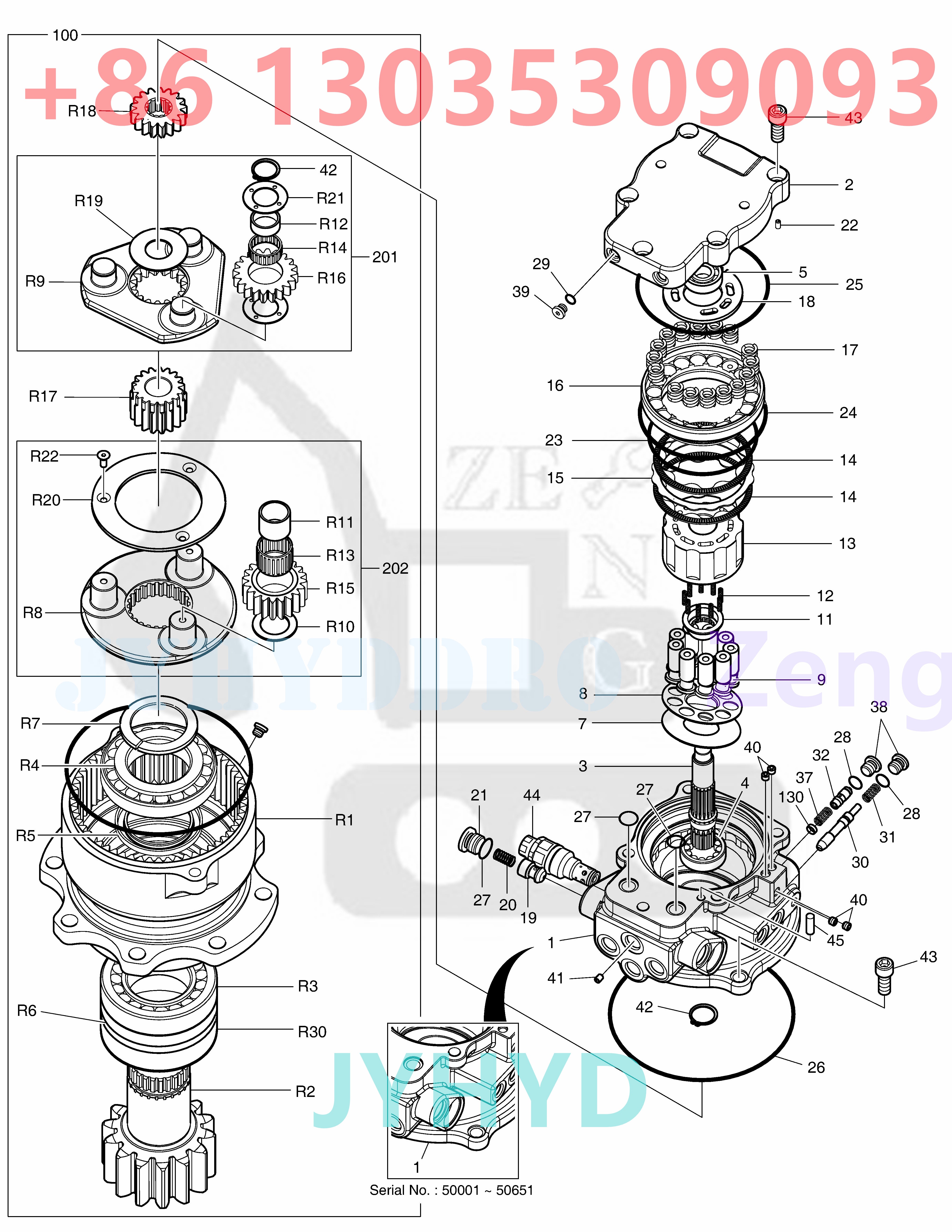 DOOSAN DX60R E60 EXCAVATOR 170303-00034 170303-00034A 170303
