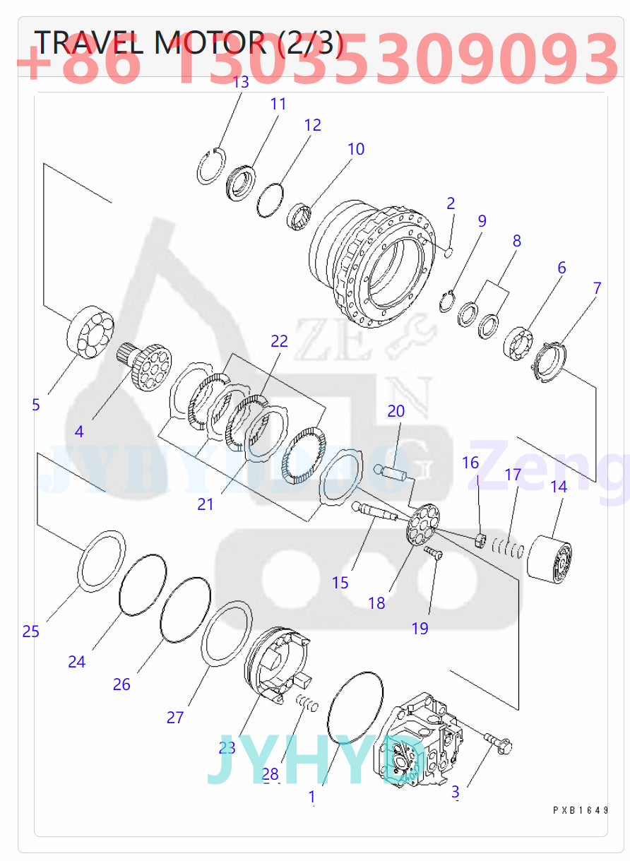 KOMATSU 706-88-00110 706-88-00111 706-88-00112 706-88-00150 706-88-00151 TRAVEL MOTOR PARTS