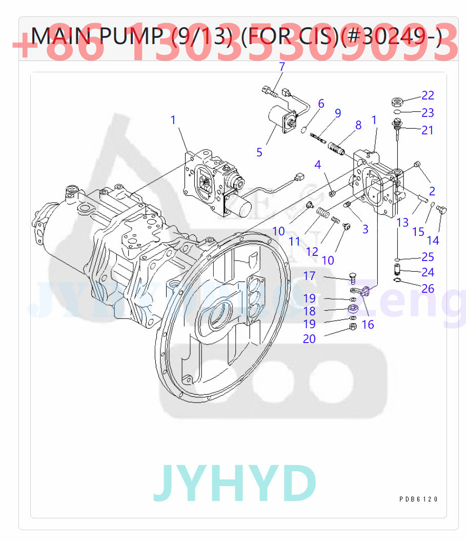 KOMATSU PC400-6 PC400-6C PC400-6Z PC400LC-6 PC400LC-6Z EXCAVATOR 708-2H-00150 708-2H-00350 708-2H-01150 HYDRAULIC PUMP ROTARY GROUP AND SPARE PARTS