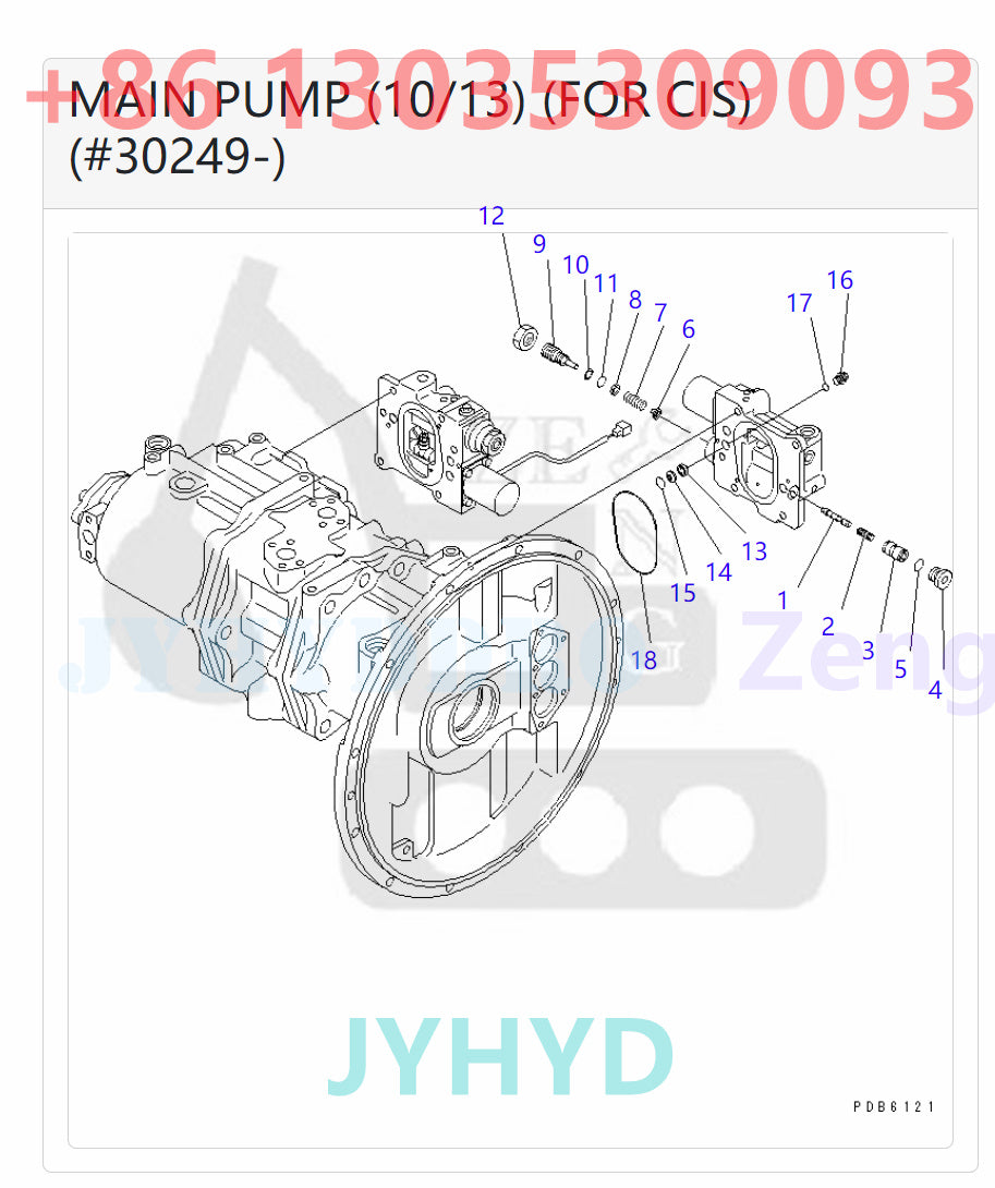 KOMATSU PC400-6 PC400-6C PC400-6Z PC400LC-6 PC400LC-6Z EXCAVATOR 708-2H-00150 708-2H-00350 708-2H-01150 HYDRAULIC PUMP ROTARY GROUP AND SPARE PARTS